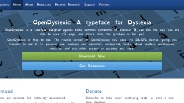 OpenDyslexic: A typeface for Dyslexia